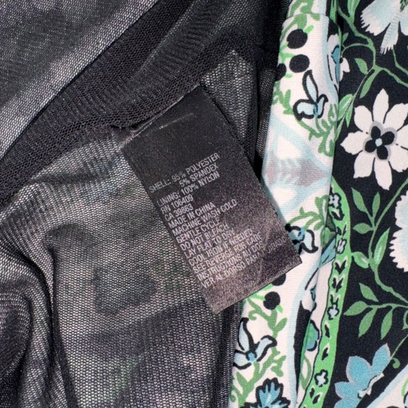 Tahari Arthur S Levine Lined Top Sz 16P Tank Top sleeveless black blue green - Picture 5 of 5